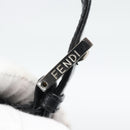 FENDI Mamma Baguette Shoulder Bag Cotton Jersey Black Silver Auth 191327-14