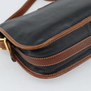 CELINE Shoulder Bag Leather Black Gold Auth 191330-16