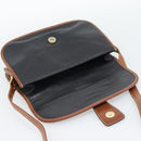 CELINE Shoulder Bag Leather Black Gold Auth 191330-10