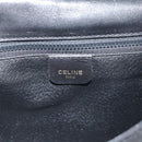 CELINE Shoulder Bag Leather Black Gold Auth 191330-18