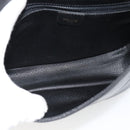 CELINE Shoulder Bag Leather Black Gold Auth 191330-11