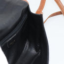 CELINE Shoulder Bag Leather Black Gold Auth 191330-19