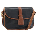 CELINE Shoulder Bag Leather Black Gold Auth 191330-1