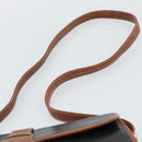 CELINE Shoulder Bag Leather Black Gold Auth 191330-8