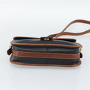 CELINE Shoulder Bag Leather Black Gold Auth 191330-5