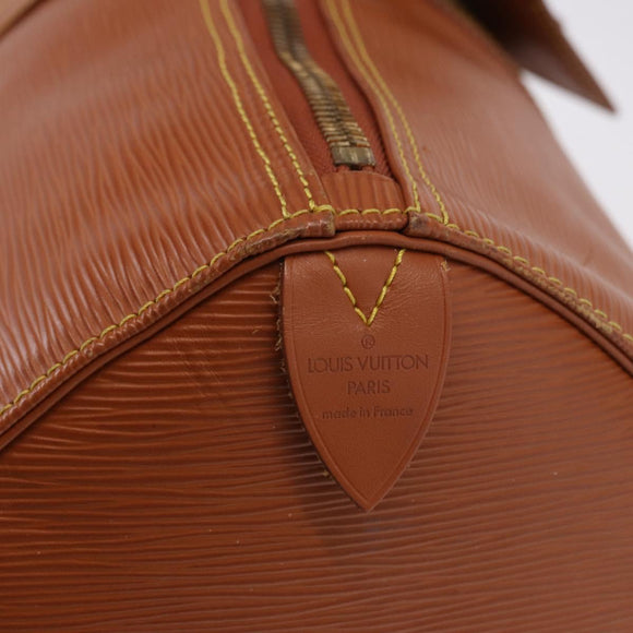 LOUIS VUITTON Epi Keepall 50 Boston Bag Brown M42968 LV Auth 191331A