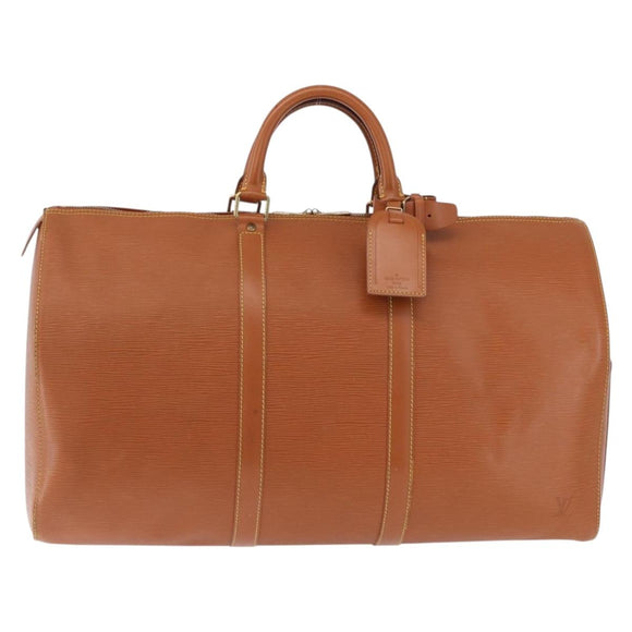 LOUIS VUITTON Epi Keepall 50 Boston Bag Brown M42968 LV Auth 191331A