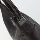 GUCCI Shoulder Bag Leather Brown Silver 001 3766 Auth 191334A-10