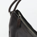 GUCCI Shoulder Bag Leather Brown Silver 001 3766 Auth 191334A-18