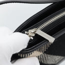 BURBERRY Nova Check Shoulder Bag Canvas Black Silver Auth 191335V-9