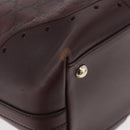 GUCCI GG Canvas Guccissima Tote Bag Leather Brown Gold 145993 Auth 191338V-9