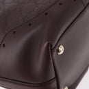 GUCCI GG Canvas Guccissima Tote Bag Leather Brown Gold 145993 Auth 191338V-16