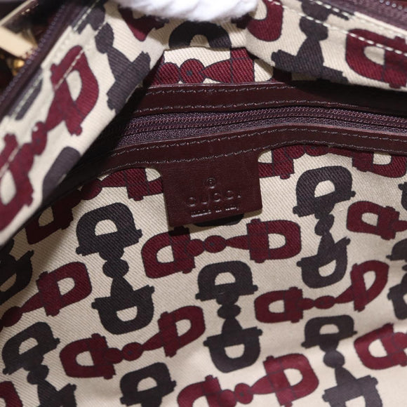 GUCCI GG Canvas Guccissima Tote Bag Leather Brown Gold 145993 Auth 191338V