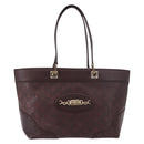 GUCCI GG Canvas Guccissima Tote Bag Leather Brown Gold 145993 Auth 191338V-13