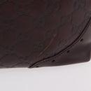 GUCCI GG Canvas Guccissima Tote Bag Leather Brown Gold 145993 Auth 191338V-3