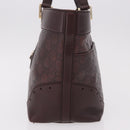 GUCCI GG Canvas Guccissima Tote Bag Leather Brown Gold 145993 Auth 191338V-4