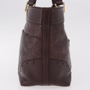 GUCCI GG Canvas Guccissima Tote Bag Leather Brown Gold 145993 Auth 191338V-5