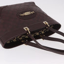 GUCCI GG Canvas Guccissima Tote Bag Leather Brown Gold 145993 Auth 191338V-7