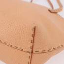 FENDI Celeria Hand Bag Leather With Pouch Orange Gold Auth 191347V-15