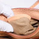 FENDI Celeria Hand Bag Leather With Pouch Orange Gold Auth 191347V-11