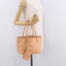 FENDI Celeria Hand Bag Leather With Pouch Orange Gold Auth 191347V-27