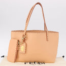 FENDI Celeria Hand Bag Leather With Pouch Orange Gold Auth 191347V-12