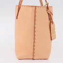 FENDI Celeria Hand Bag Leather With Pouch Orange Gold Auth 191347V-4