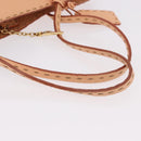 FENDI Celeria Hand Bag Leather With Pouch Orange Gold Auth 191347V-8