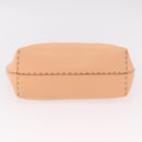 FENDI Celeria Hand Bag Leather With Pouch Orange Gold Auth 191347V-5