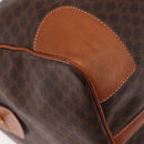 CELINE Macadam Canvas Boston Bag PVC Leather Brown Gold Auth 191352A-13