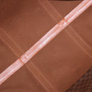 CELINE Macadam Canvas Boston Bag PVC Leather Brown Gold Auth 191352A-17