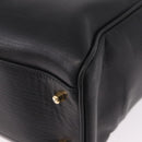 CELINE Hand Bag Leather Black Gold Auth 191353A-13