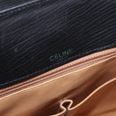 CELINE Hand Bag Leather Black Gold Auth 191353A-16