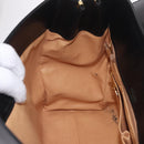 CELINE Hand Bag Leather Black Gold Auth 191353A-19