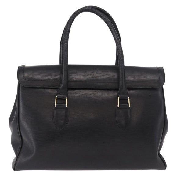 CELINE Hand Bag Leather Black Gold Auth 191353A