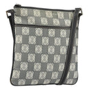 LOEWE Shoulder Bag Canvas Gray Silver Auth 191354-1