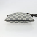 LOEWE Shoulder Bag Canvas Gray Silver Auth 191354-10