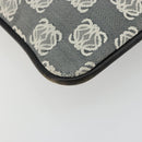 LOEWE Shoulder Bag Canvas Gray Silver Auth 191354-14