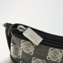 LOEWE Shoulder Bag Canvas Gray Silver Auth 191354-15