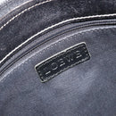 LOEWE Shoulder Bag Canvas Gray Silver Auth 191354-16