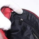 LOEWE Accessory Pouch Leather Red Silver Auth 191357-22