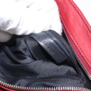 LOEWE Accessory Pouch Leather Red Silver Auth 191357-12