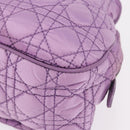 Christian Dior Canage Hand Bag Nylon Purple Silver Auth 191360-11