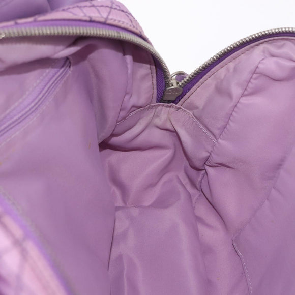 Christian Dior Canage Hand Bag Nylon Purple Silver Auth 191360