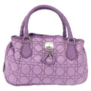Christian Dior Canage Hand Bag Nylon Purple Silver Auth 191360-2