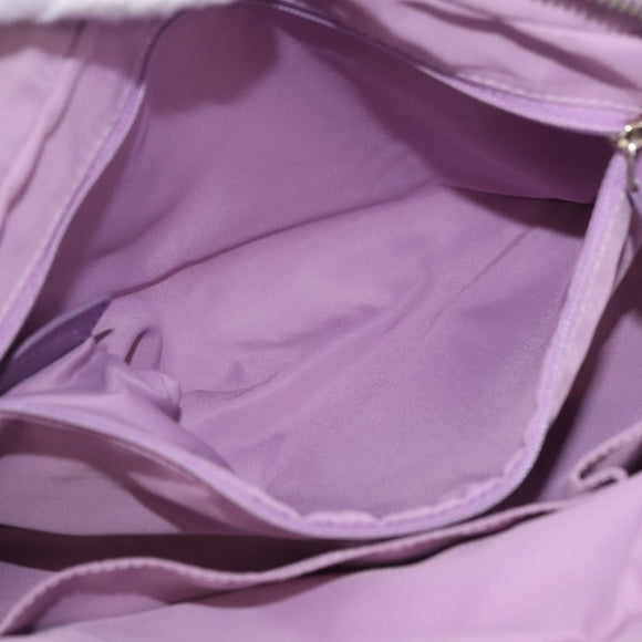 Christian Dior Canage Hand Bag Nylon Purple Silver Auth 191360
