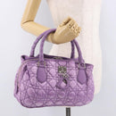 Christian Dior Canage Hand Bag Nylon Purple Silver Auth 191360-25