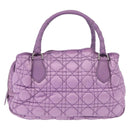 Christian Dior Canage Hand Bag Nylon Purple Silver Auth 191360-3