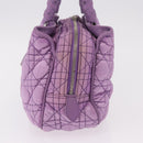 Christian Dior Canage Hand Bag Nylon Purple Silver Auth 191360-4