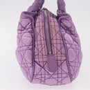 Christian Dior Canage Hand Bag Nylon Purple Silver Auth 191360-5